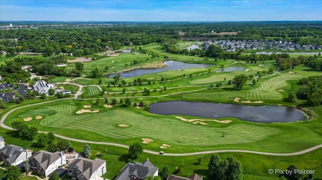 3879 Seigle Dr, Elgin, IL 60124 - aerial perspective of suburban area with a large body of water and a golf course