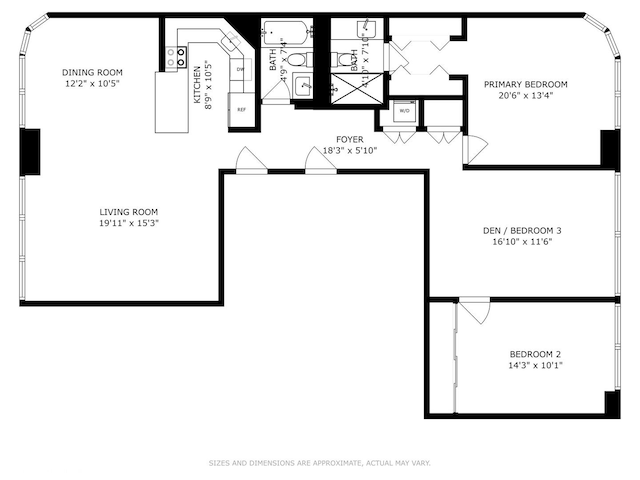 221 E Walton Pl Unit 10B, Chicago, IL 60611 - home floor plan