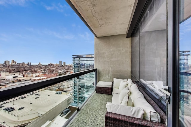 balcony featuring a city view