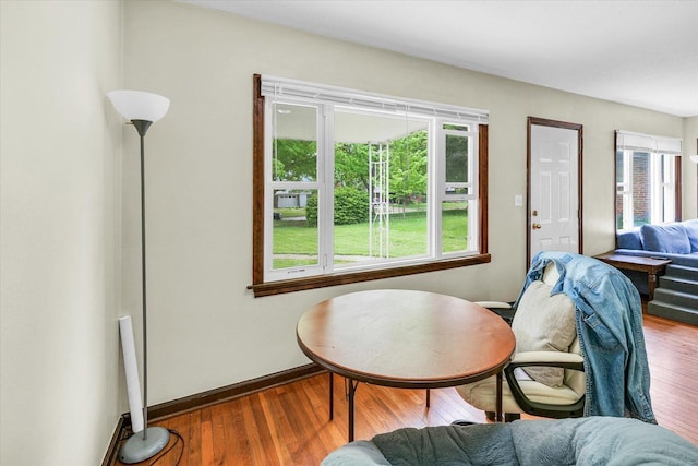 608 Hessel Blvd, Champaign, IL 61820 - dining area with plenty of natural light, wood finished floors, and baseboards