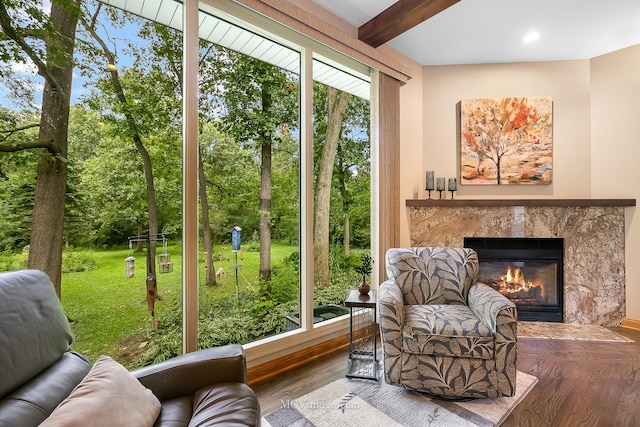 14530 136th St, Lemont, IL 60439 - sunroom / solarium with beam ceiling