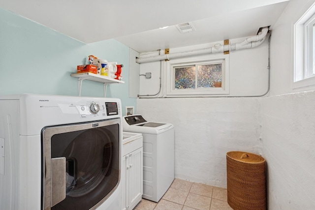 225 N Knight Ave, Park Ridge, IL 60068 - washroom with washer and dryer, cabinet space, and light tile patterned flooring