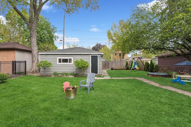 225 N Knight Ave, Park Ridge, IL 60068 - view of yard with a playground and an outbuilding