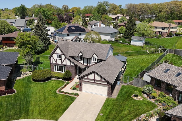aerial perspective of suburban area