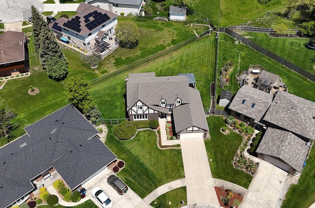 aerial view of residential area