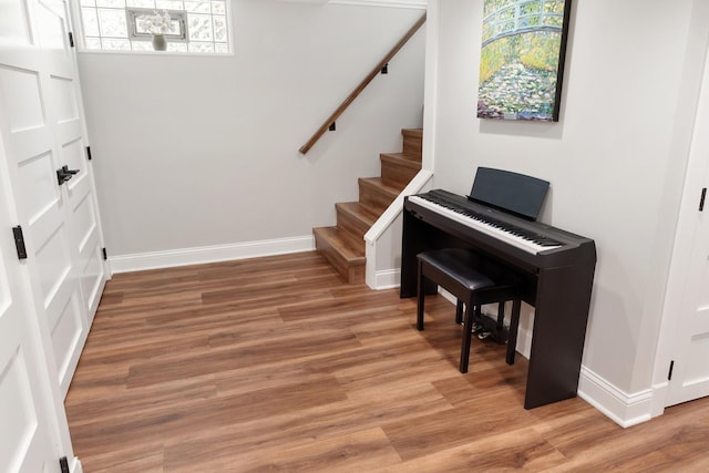 4937 N Opal Ave, Norridge, IL 60706 - foyer featuring baseboards, stairs, and light wood-style floors
