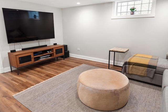 4937 N Opal Ave, Norridge, IL 60706 - living area with wood finished floors, baseboards, and recessed lighting