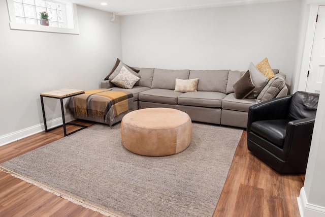 4937 N Opal Ave, Norridge, IL 60706 - living area with wood finished floors, baseboards, and recessed lighting