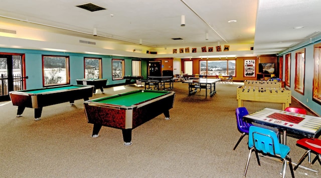 139 Walnut Hill Dr, Galena, IL 61036 - playroom with billiards and carpet floors