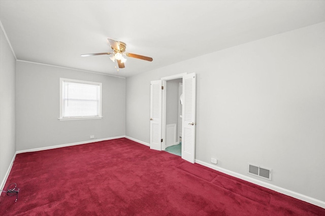 255 Irving Blvd, Chicago Heights, IL 60411 - unfurnished room with ceiling fan, baseboards, and carpet floors