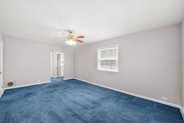 255 Irving Blvd, Chicago Heights, IL 60411 - spare room with a ceiling fan, baseboards, and carpet flooring