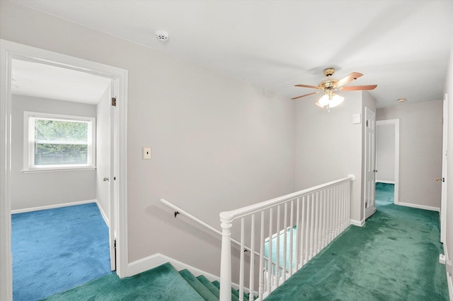 255 Irving Blvd, Chicago Heights, IL 60411 - corridor with carpet, an upstairs landing, and baseboards