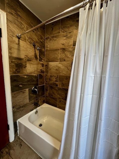 14230 S State St, Riverdale, IL 60827 - full bathroom featuring shower / bath combo with shower curtain