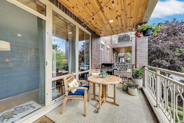 balcony with grilling area