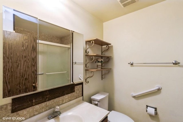 11616 Ronald St, Huntley, IL 60142 - full bathroom with toilet, a shower with door, and vanity