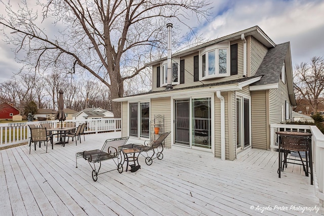 41551 N Lotus Ave, Antioch, IL 60002 - wooden terrace with outdoor dining space