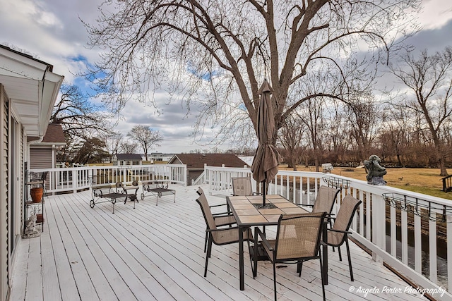 41551 N Lotus Ave, Antioch, IL 60002 - wooden terrace featuring outdoor dining area