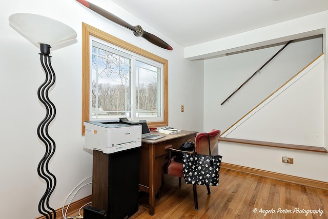 41551 N Lotus Ave, Antioch, IL 60002 - office area with light wood-style flooring and baseboards