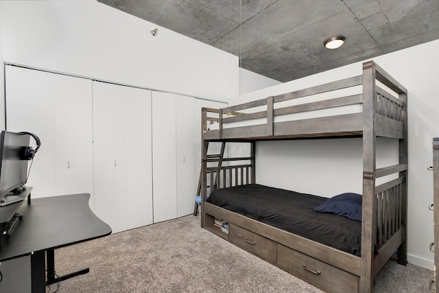 bedroom with carpet floors