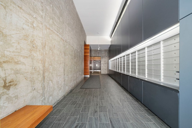 corridor with mail area