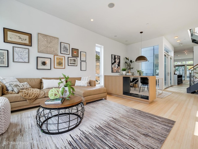 1729 W Potomac Ave, Chicago, IL 60622 - living area with wood finished floors