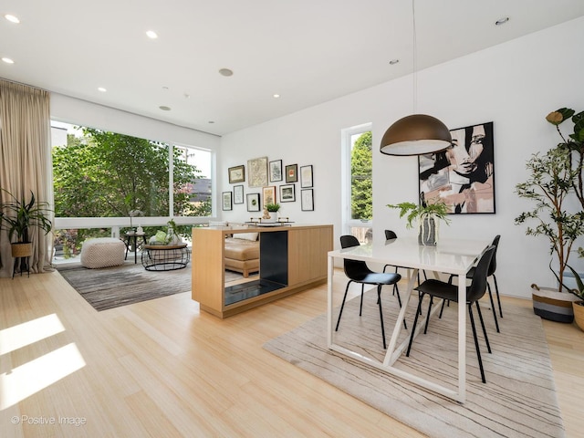1729 W Potomac Ave, Chicago, IL 60622 - dining space with light wood-type flooring and recessed lighting