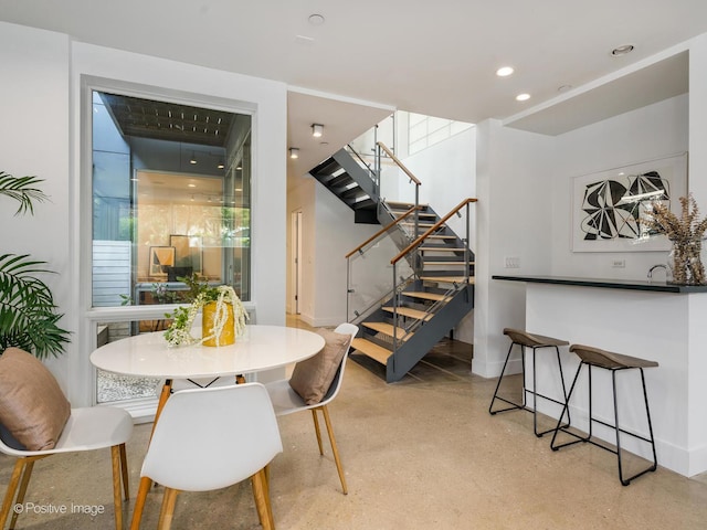 1729 W Potomac Ave, Chicago, IL 60622 - dining area featuring stairway and recessed lighting