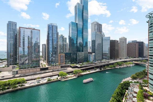 445 E N Water St Unit 2105, Chicago, IL 60610 - drone / aerial view of skyline and a large body of water