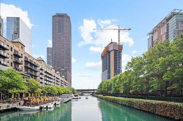 445 E N Water St Unit 2105, Chicago, IL 60610 - water view with nearby urban area and a notable bridge