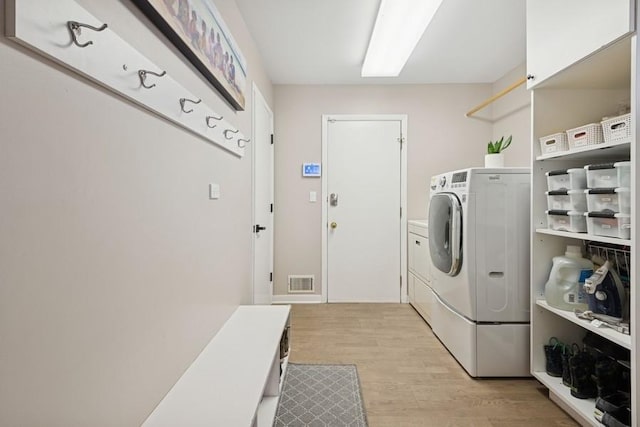 3726 Pebble Beach Rd, Northbrook, IL 60062 - laundry area featuring washing machine and dryer and light wood-style floors
