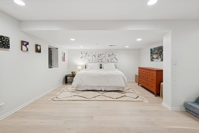 3726 Pebble Beach Rd, Northbrook, IL 60062 - bedroom with light wood finished floors, recessed lighting, and baseboards