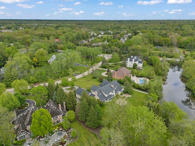 1161 Gavin Ct, Lake Forest, IL 60045 - drone / aerial view of a large body of water and a heavily wooded area