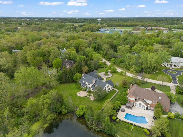 1161 Gavin Ct, Lake Forest, IL 60045 - aerial view of a pool area and a forest