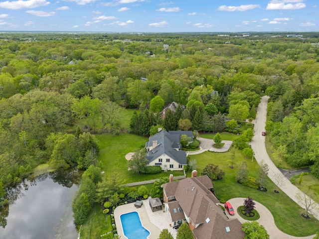 1161 Gavin Ct, Lake Forest, IL 60045 - aerial view of property's location featuring a heavily wooded area, a large body of water, and a pool