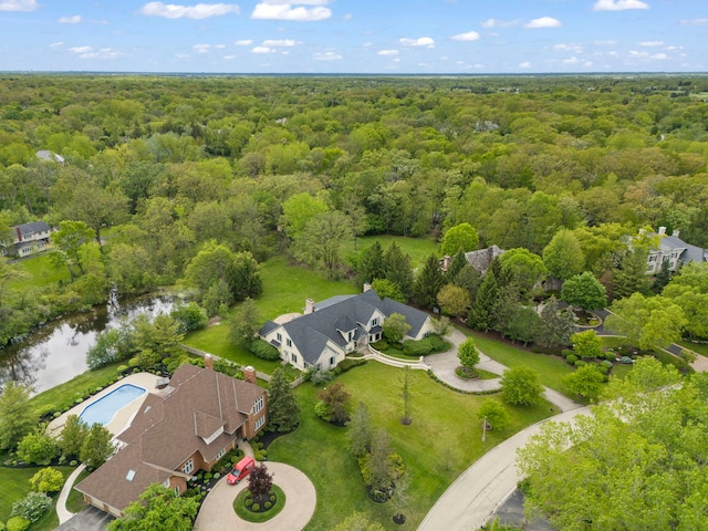 1161 Gavin Ct, Lake Forest, IL 60045 - bird's eye view of a heavily wooded area and a nearby body of water