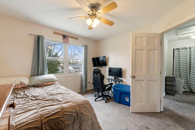 16040 Lockwood Ave, Oak Forest, IL 60452 - carpeted bedroom with a desk and a ceiling fan