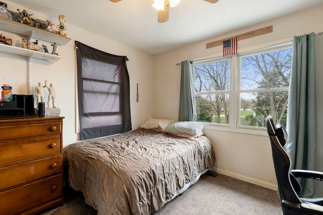 16040 Lockwood Ave, Oak Forest, IL 60452 - carpeted bedroom featuring multiple windows, baseboards, and a ceiling fan