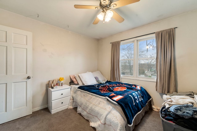 16040 Lockwood Ave, Oak Forest, IL 60452 - bedroom featuring carpet, a ceiling fan, and baseboards