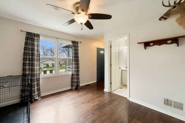 16040 Lockwood Ave, Oak Forest, IL 60452 - unfurnished room featuring ceiling fan, wood finished floors, and baseboards