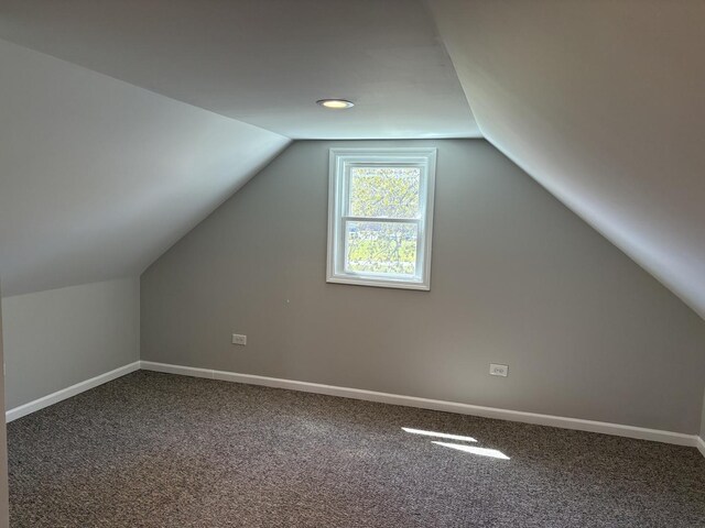 37863 N Harper Rd, Beach Park, IL 60087 - bonus room with vaulted ceiling, carpet, and baseboards