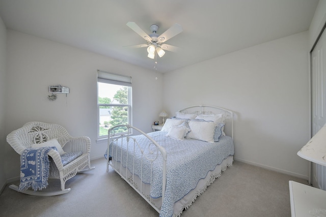 24706 Apollo Dr, Plainfield, IL 60585 - carpeted bedroom with baseboards and a ceiling fan