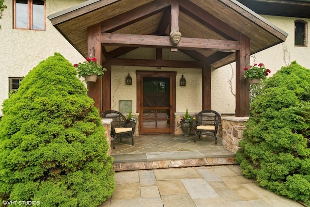 236 Steeplechase Rd, Barrington Hills, IL 60010 - view of exterior entry featuring stucco siding