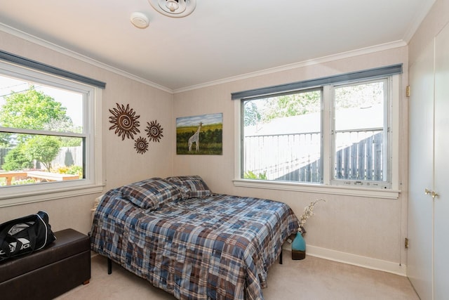 4904 Spring Rd, Oak Lawn, IL 60453 - carpeted bedroom with crown molding and baseboards