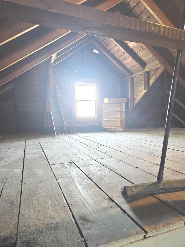 view of attic