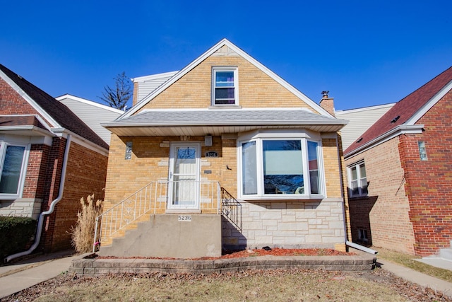 5236 N Mobile Ave, Chicago, IL 60630 - view of front of home with stone siding