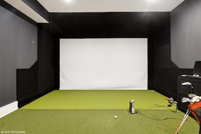 4300 Franklin Ave, Western Springs, IL 60558 - playroom featuring carpet flooring and golf simulator