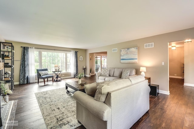 7500 US Highway 34, Oswego, IL 60543 - living room with dark wood finished floors and baseboards