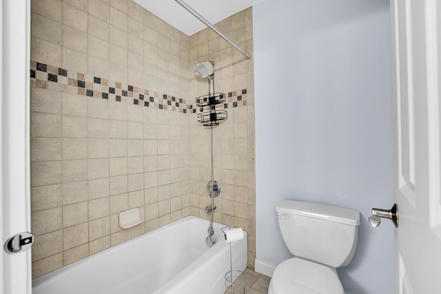 39W027 Dean St, Saint Charles, IL 60175 - full bath with toilet, baseboards, tub / shower combination, and tile patterned floors