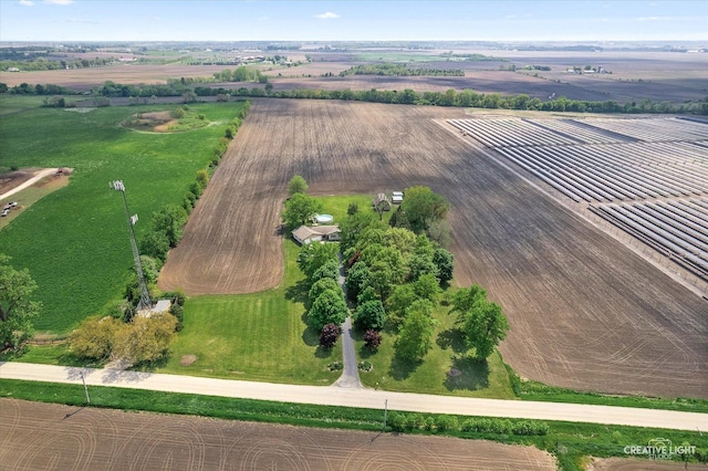 45W251 Ic Trl, Maple Park, IL 60151 - aerial view of property's location featuring rural landscape and large plots for crops