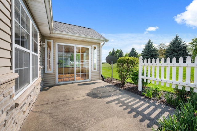view of patio with fence